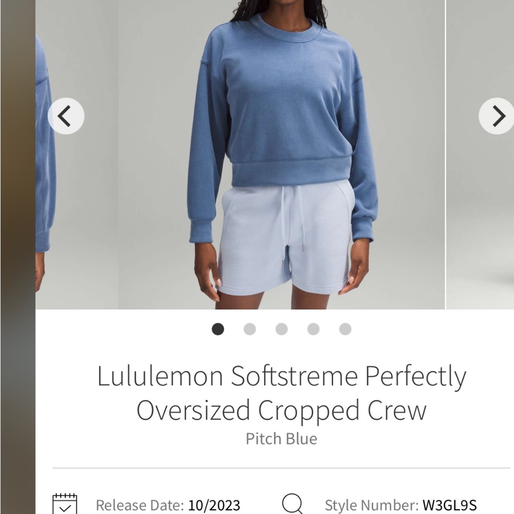 Lululemon softstreme perfectly oversized cropped crew